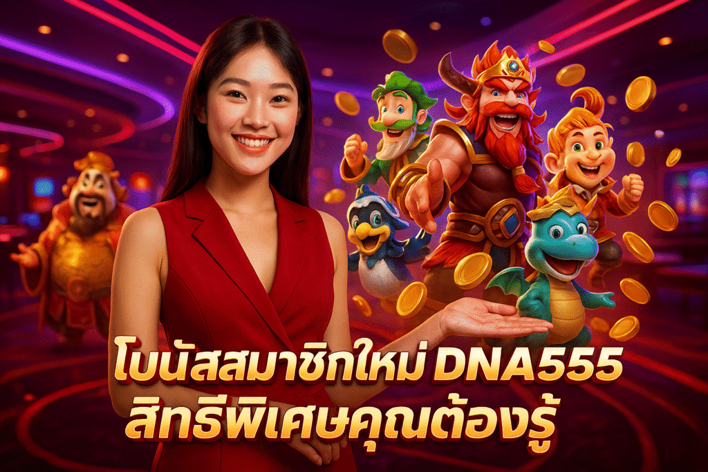 โบนัสสมาชิกใหม่ DNA555 สิทธิพิเศษคุณต้องรู้