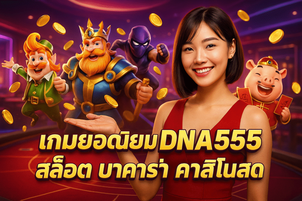 เกมยอดนิยม DNA555 สล็อต บาคาร่า คาสิโนสด