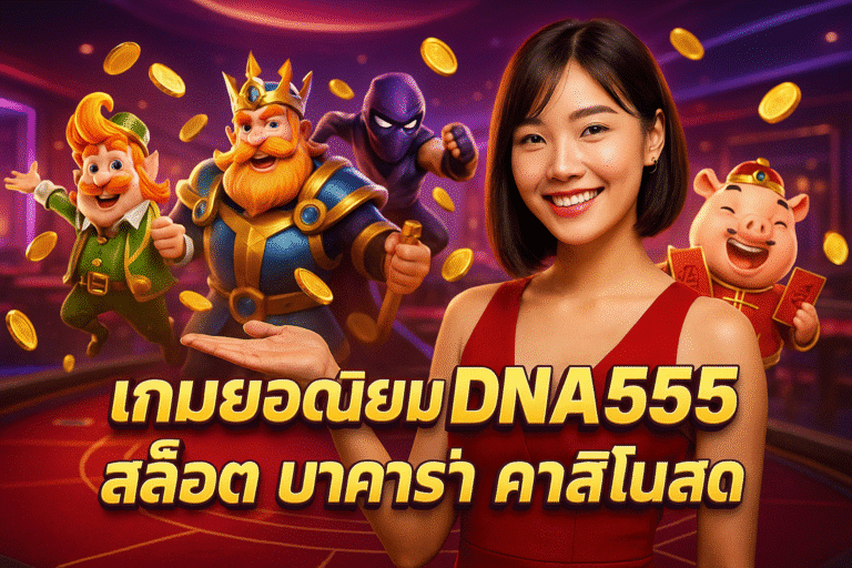 เกมยอดนิยม DNA555 สล็อต บาคาร่า คาสิโนสด