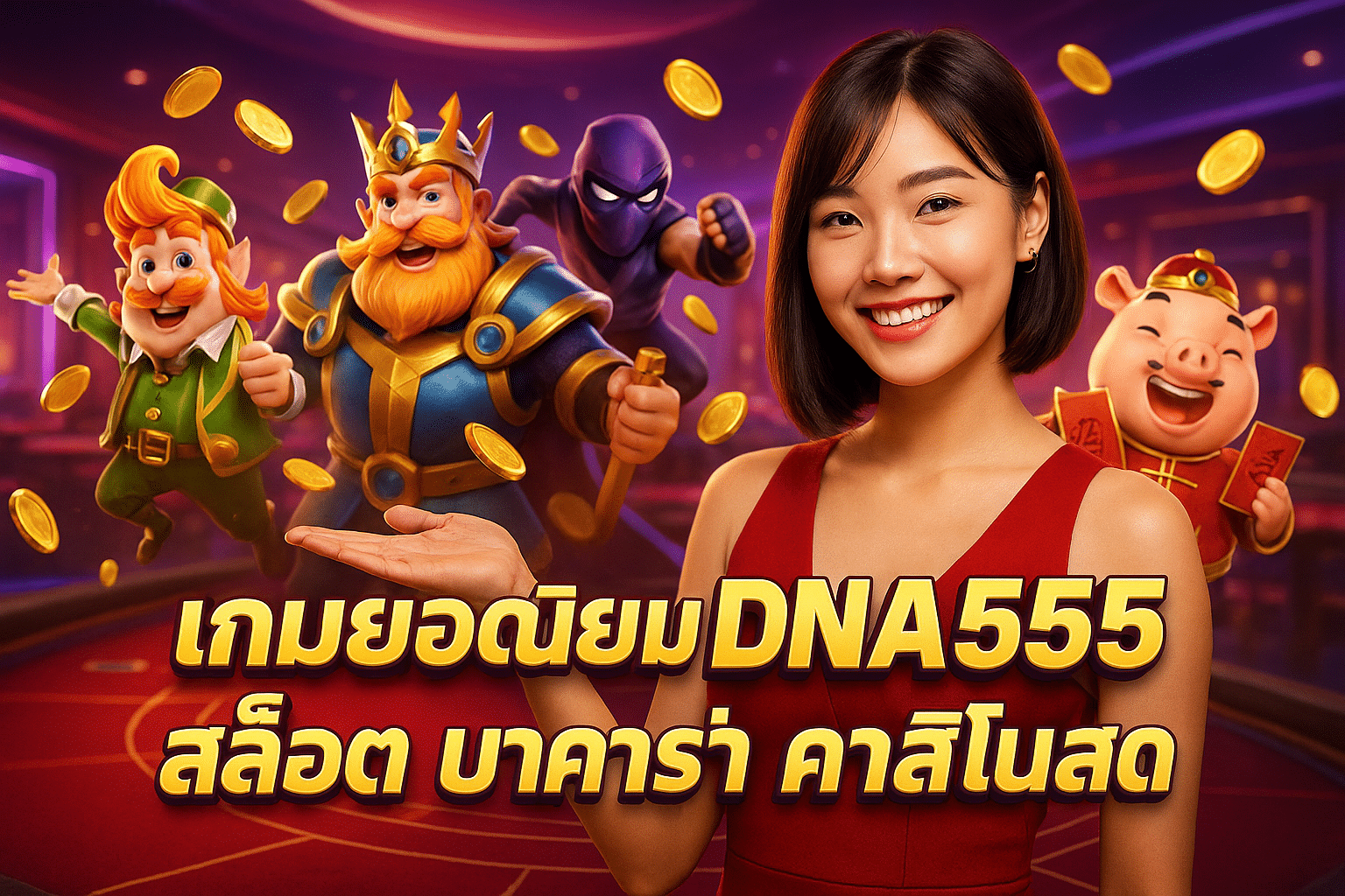 เกมยอดนิยม DNA555 สล็อต บาคาร่า คาสิโนสด